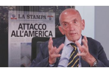 Domenico Quirico colloquia con Domenico Agasso, giornalisti de La Stampa