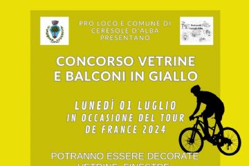 Aspettando il TOUR DE FRANCE 2024, arriva il &quot;Concorso balconi, vetrine e cortili in GIALLO&quot;