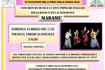MADAME&#39; IN CONCERTO PER LA FESTA DELLA DONNA