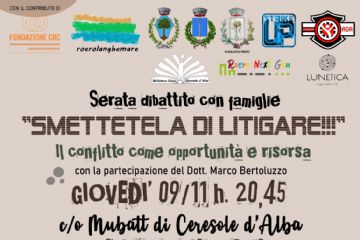 Serata/dibattito per le famiglie &quot;Smettiamola di litigare&quot;